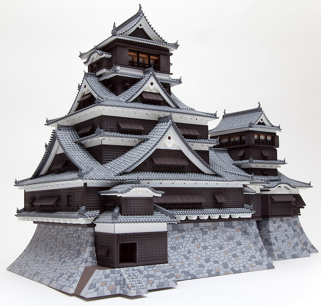 熊本城のプラモデルがすごいことになっている 組み立てるのに1年以上 定価3万円弱 くまきゅー